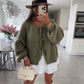 Women's Round Neck Lace-up Knitted Cardigan Sweater