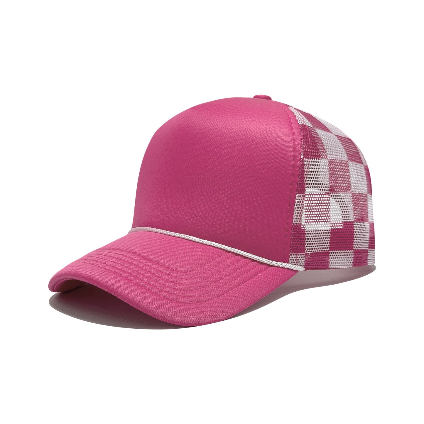 Checkered Foam Trucker Hat Blank