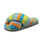 Colorful Plush Cross Plush Slippers - KOC