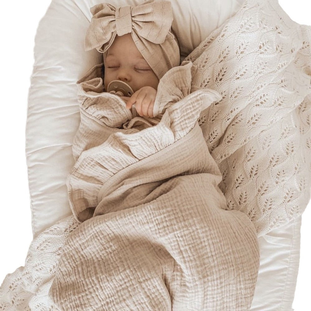Custom Personalized Ruffle Baby Blanket