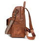 Two-Tone Tassel Backpack