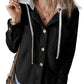 Drawstring Hooded Corduroy Jacket