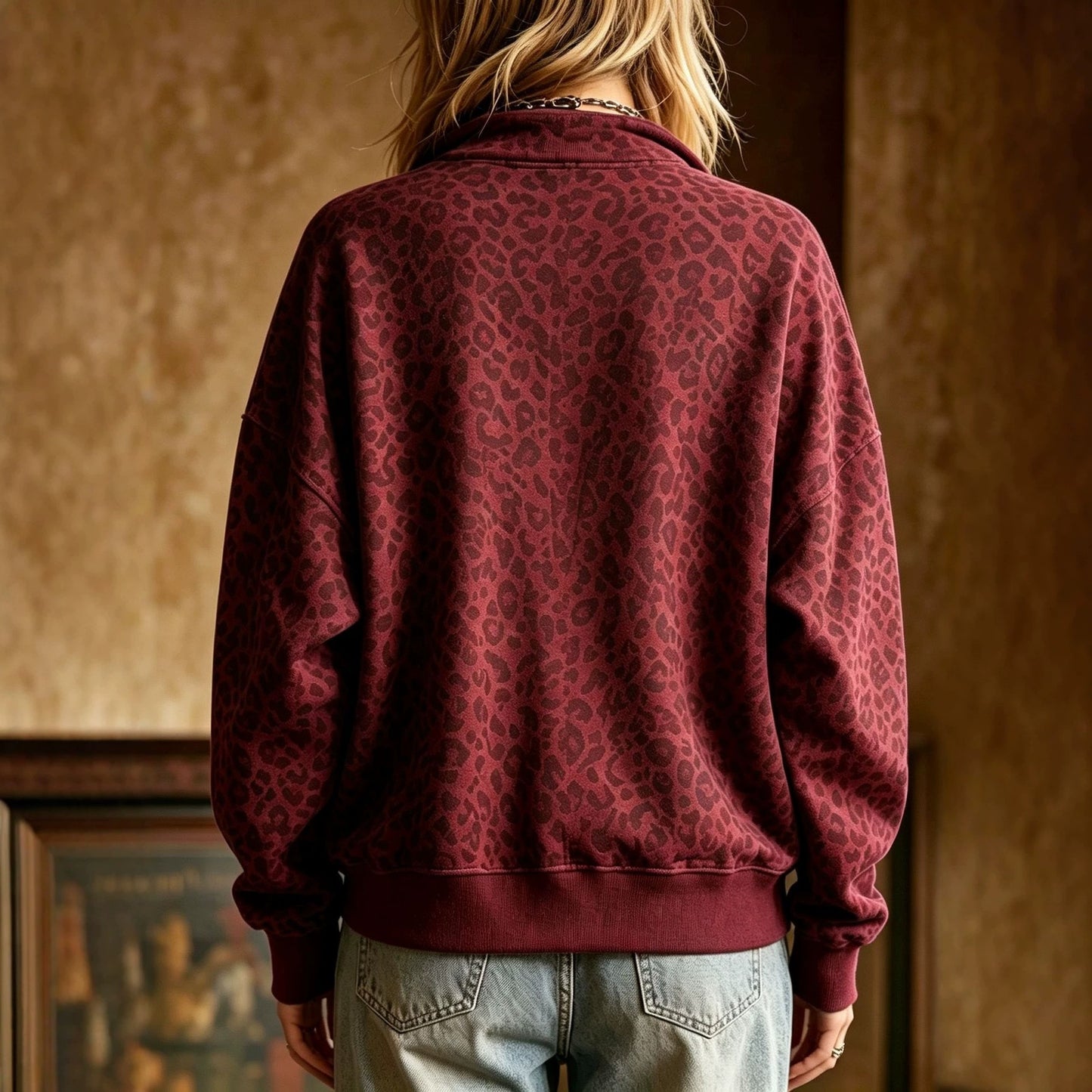 Leopard Rosette Top