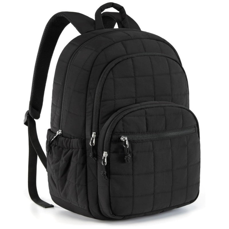Quilted College Bookbag Travel Backpack
