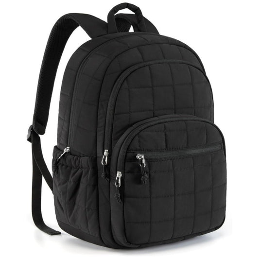 Quilted College Bookbag Travel Backpack