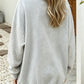 Oversized Gingham Colorblock Long Sleeve Sweatshirt
