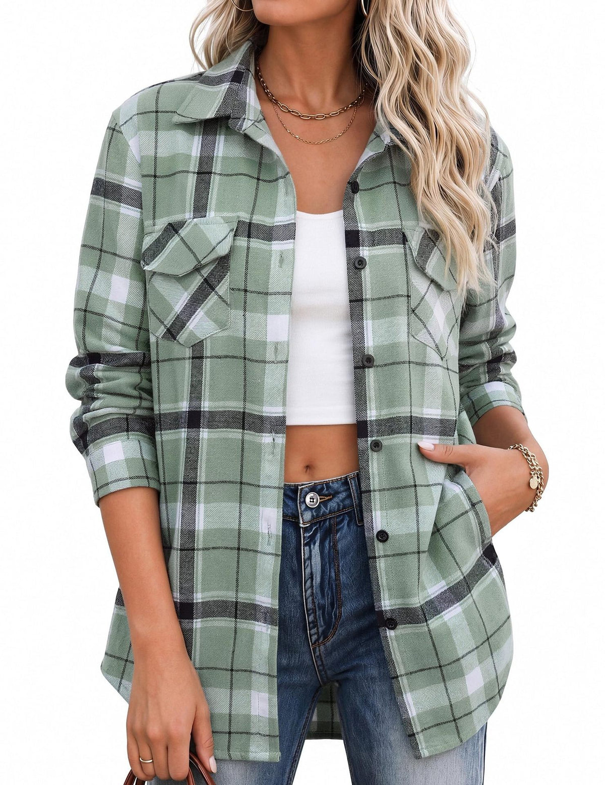 Long Sleeve Plaid Shirt
