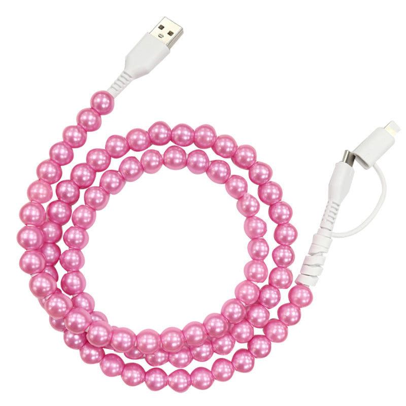 Beaded Data Line Mobile Charging Cable