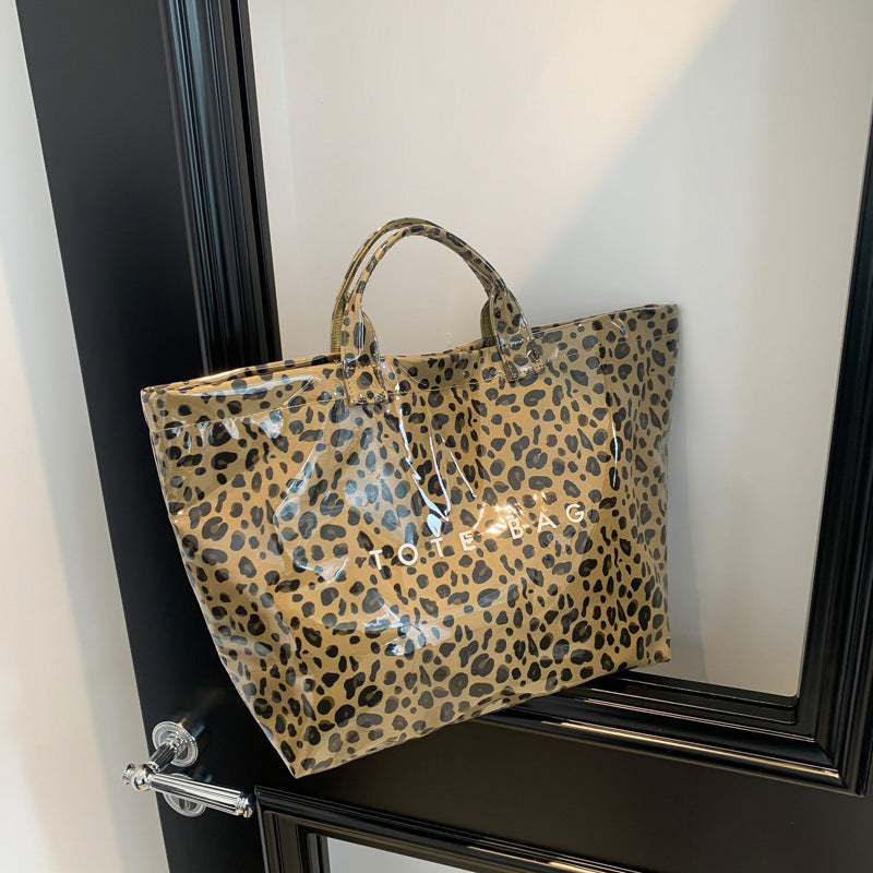 Leopard-Print Large Capacity Tote Bag