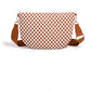 Checkered Woven Crossbody Fanny Pack with Coin Purse