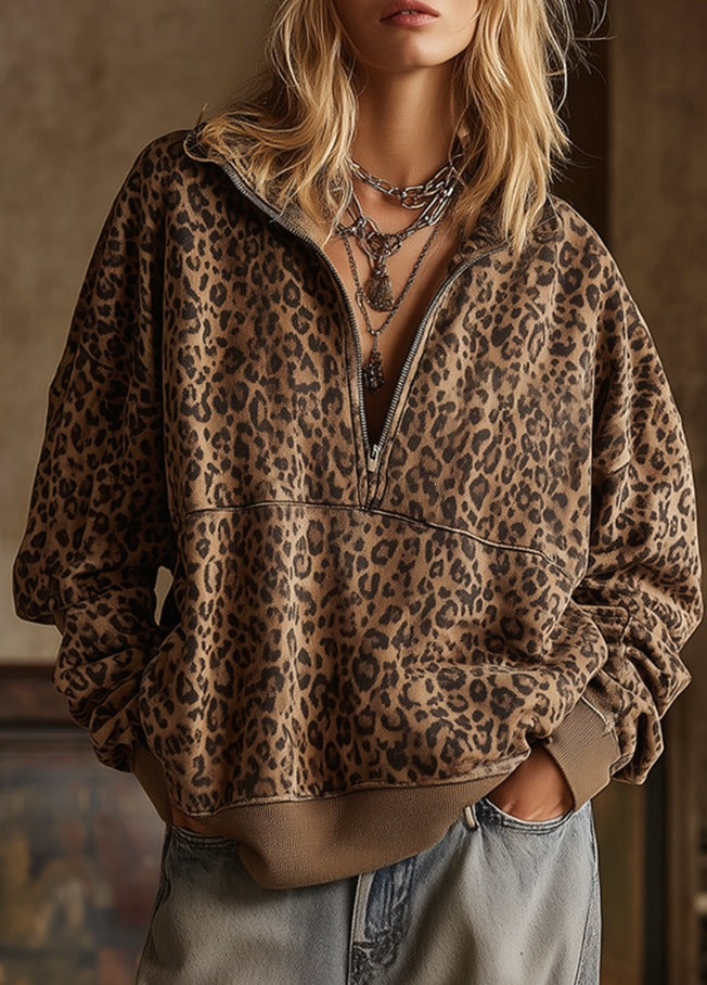 Leopard Rosette Top