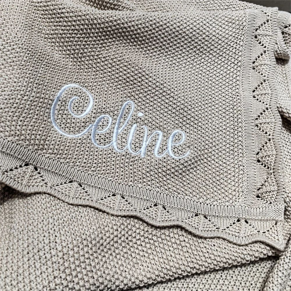 Embroidered Logo Blanket Knitted Swaddle/Wrap for Boys & Girls
