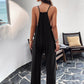 V Neck Loose Pockets Cami Jumpsuit