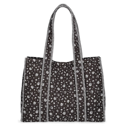 Large Capacity Ruffle Trim Quilted Puffer Tote