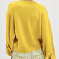 Crew Neck Button Front Knit Pullover