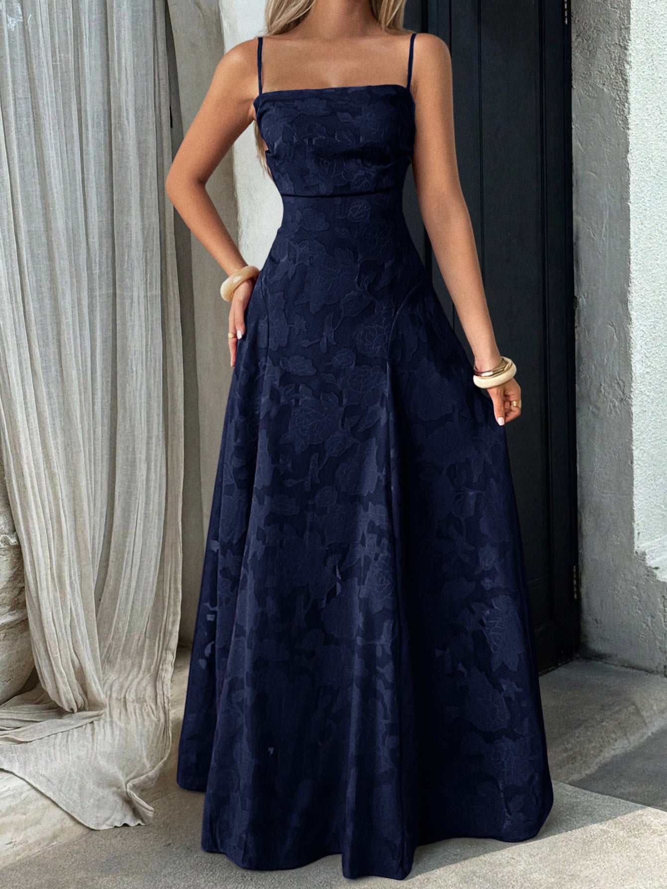 Floral Spaghetti Strap Maxi Dress