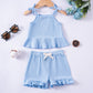 Newborn Sleeveless Lace-Edged Set