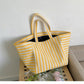 Large Capacity Striped Tote Bag