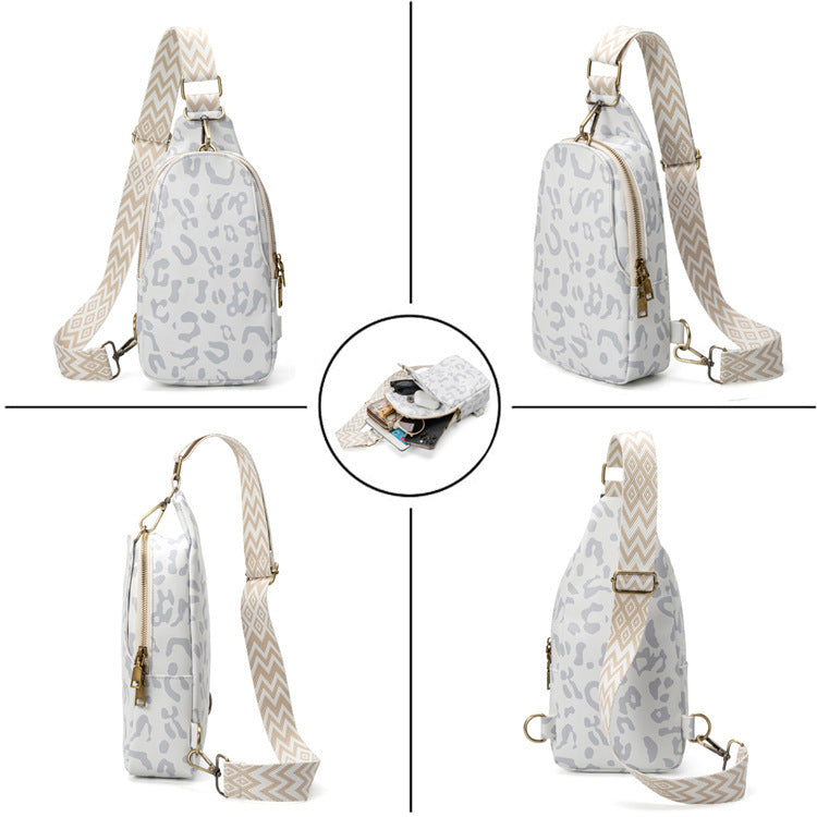 Leopard Print Chest Bag Sling Bag