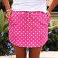 Polka Dot Drawstring Casual Mini Skort