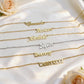 Custom Stainless Steel Letter Necklace, Bracelet, and Stud Earrings – Personalized Name/Logo Pendant
