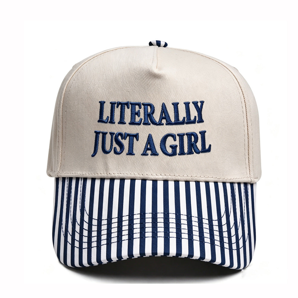 LITERALLY JUST A GIRL Embroidered Trucker Hat