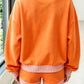 Gingham Trim Baggy Pullover 2pcs Short Set
