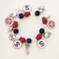 Game Day Team Charm Bead Bracelet Collection