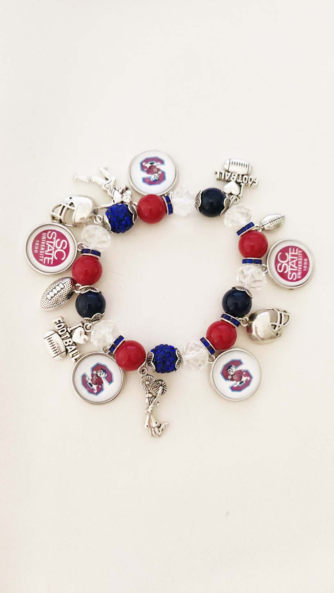 Game Day Team Charm Bead Bracelet Collection