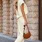 Textured Top and Wide-leg Pants Set