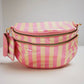 Striped Crossbody Belt Bag with Coin Pouch
