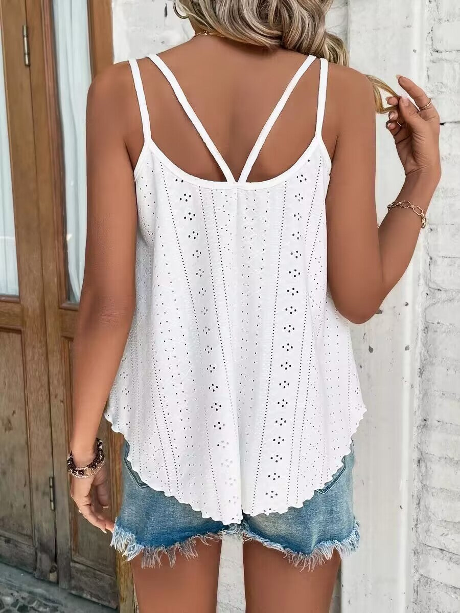 Round Neck Jacquard Tank Top-10 Colors