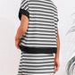 Earthy Stripe Polo and Skirt Co-Ord Set