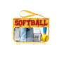 Clear Pouches Featuring Ball Game Glitter Chenille Patches