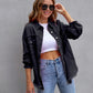 Long Raw Edge Ripped Denim Jacket