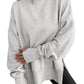 Side-slit Panelled Crew-neck Sweatshirt