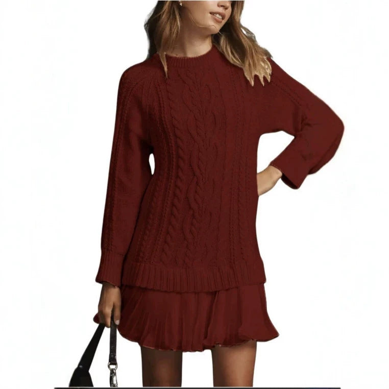 Women's Cable Knit Sweater Dress