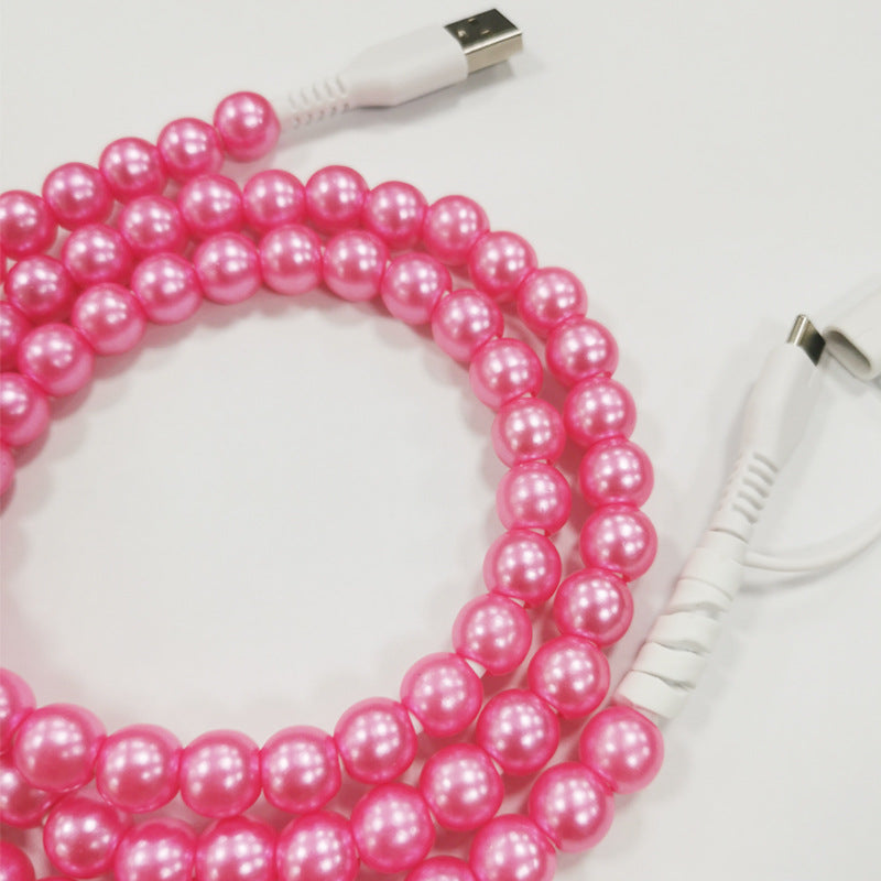 Beaded Data Line Mobile Charging Cable