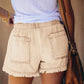 Pocket Frayed Tencel Shorts