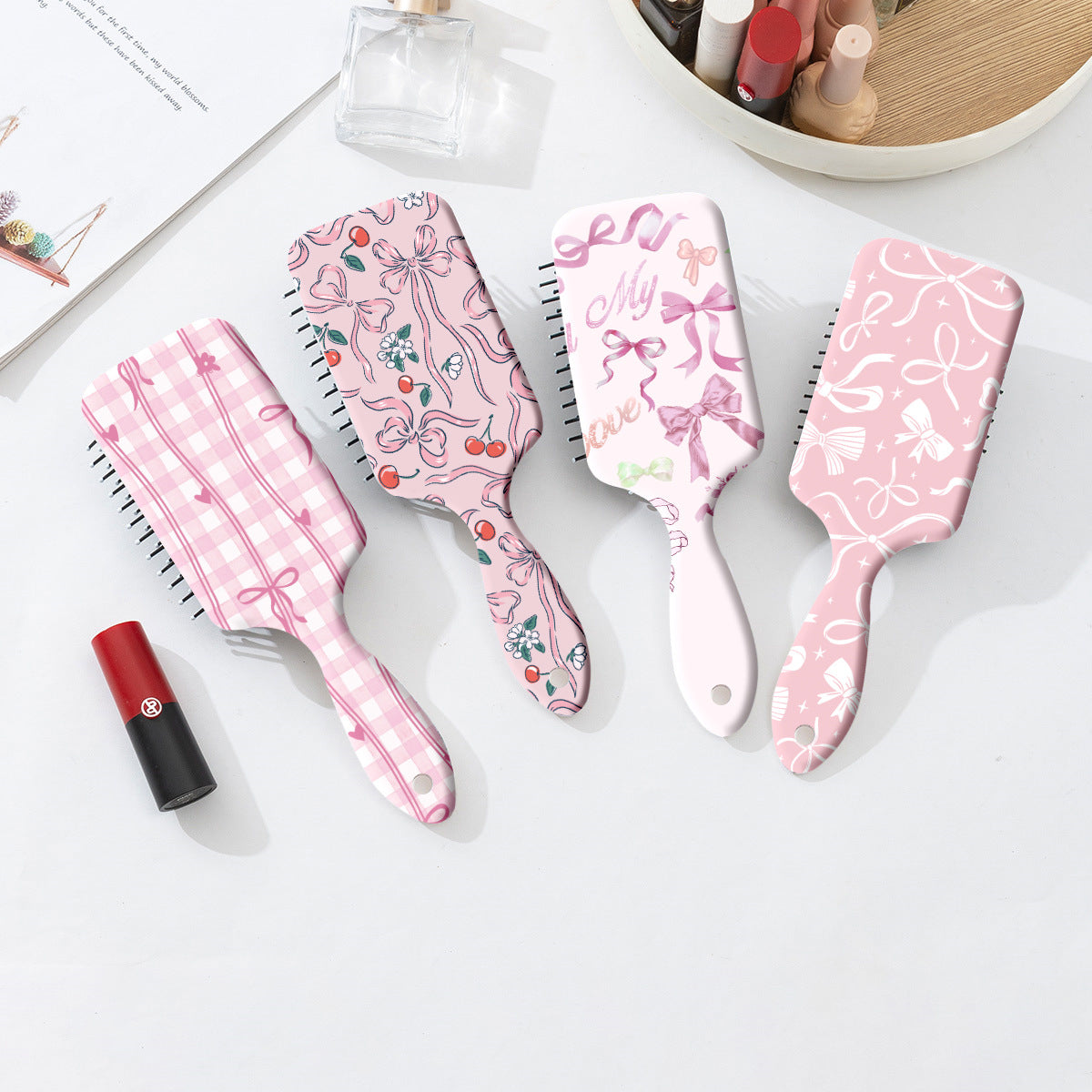 Bow Print Anti-Static Air Cushion Comb（moq 3)