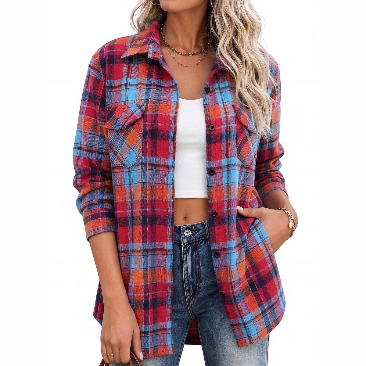 Long Sleeve Plaid Shirt