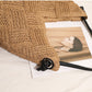 Geometric Woven Straw Beach Bag