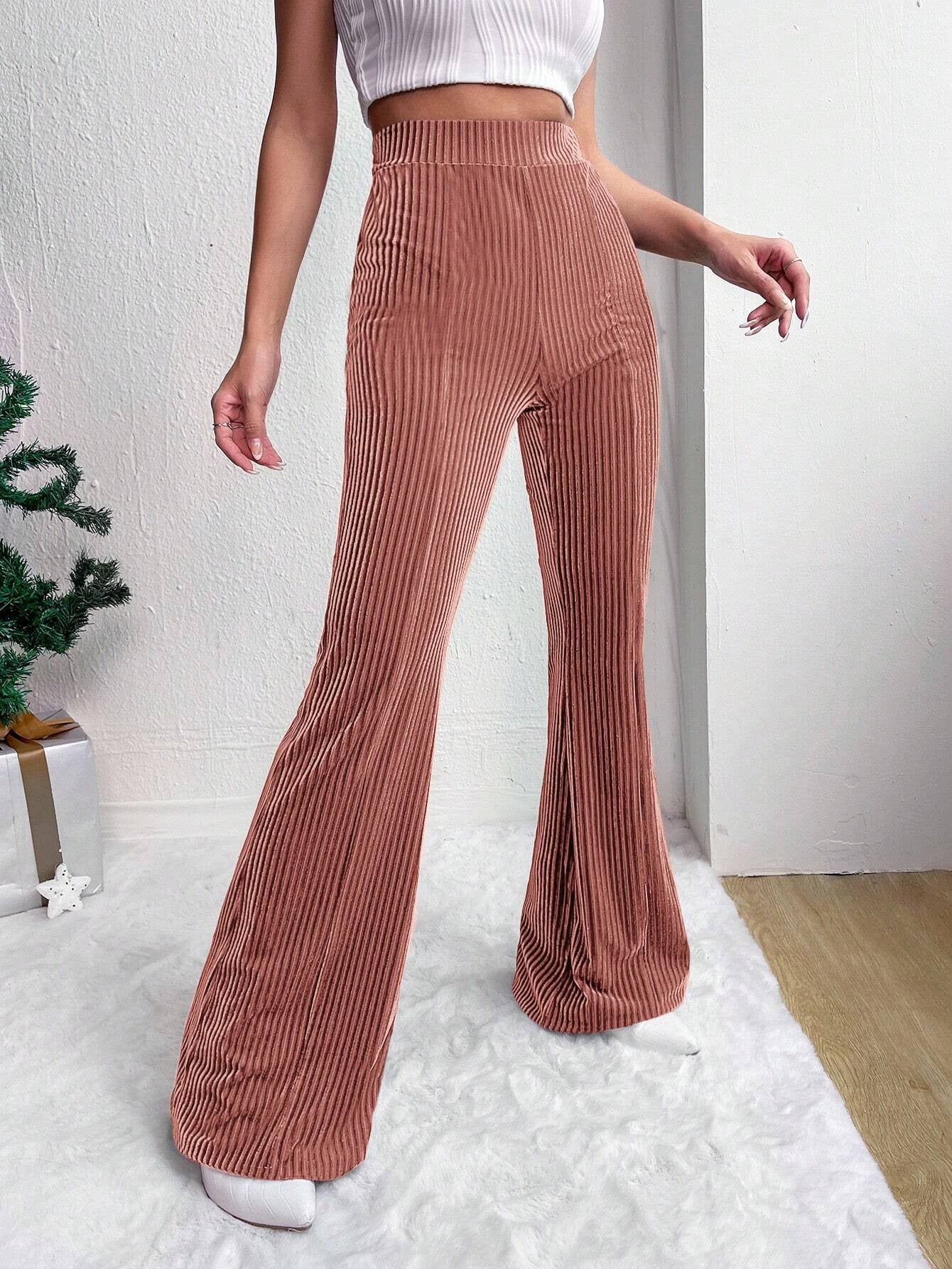 High Waisted Corduroy Flared Pants