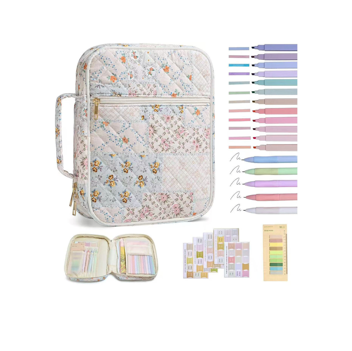 Floral Quilted Bible Cover Large Capacity Bible Case