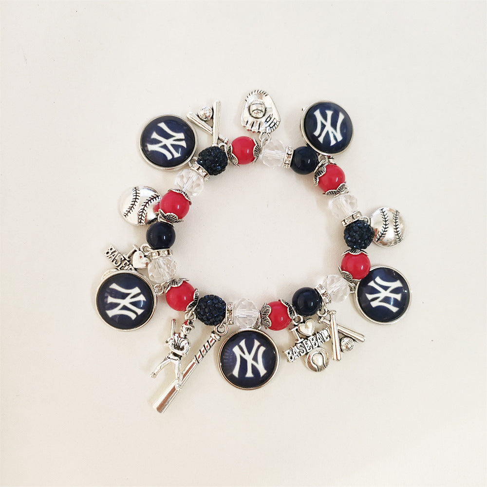 Game Day Team Charm Bead Bracelet Collection
