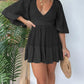 Lace Patchwork Bat Sleeve Dress