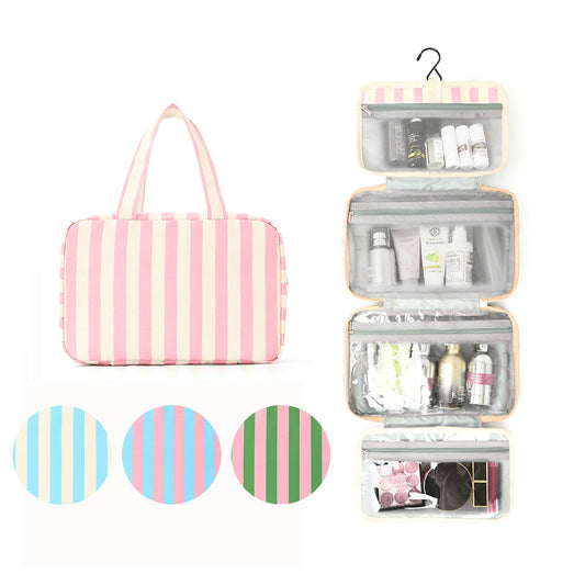 Foldable Hanging Toiletry Bag Wet & Dry Separation Cosmetic Organizer
