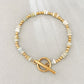 Dainty Gemstone & Gold Bead Bracelet