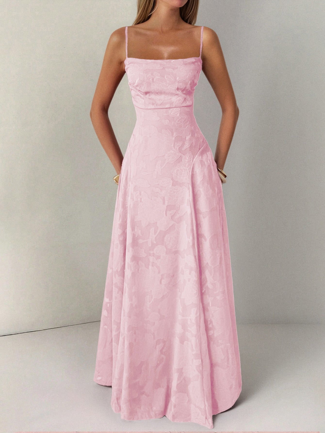 Floral Spaghetti Strap Maxi Dress