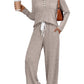 V-neck Outerwear Two-piece Pajamas for Women